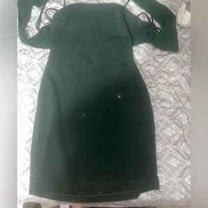 Hunter green homecoming dress